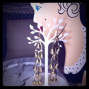4/$20 Gold Teardrop Chandelier Earrings